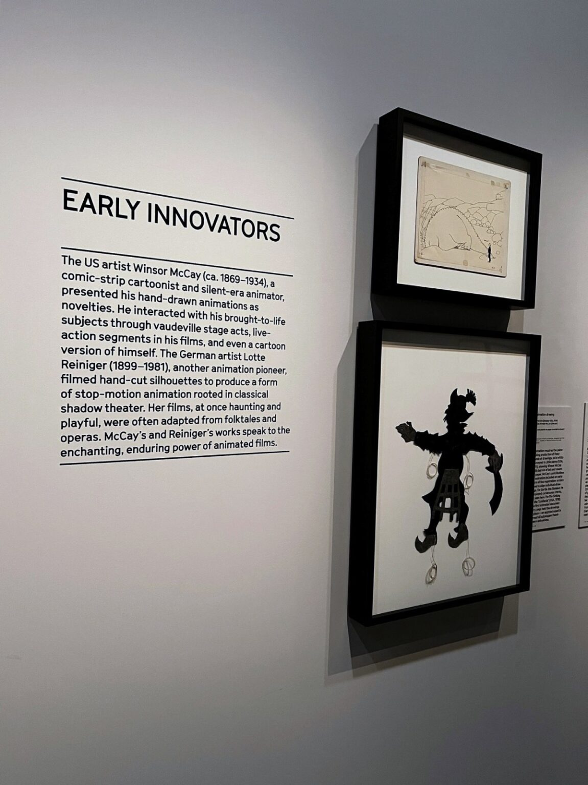 Artwork label with artist title medium and dimensions