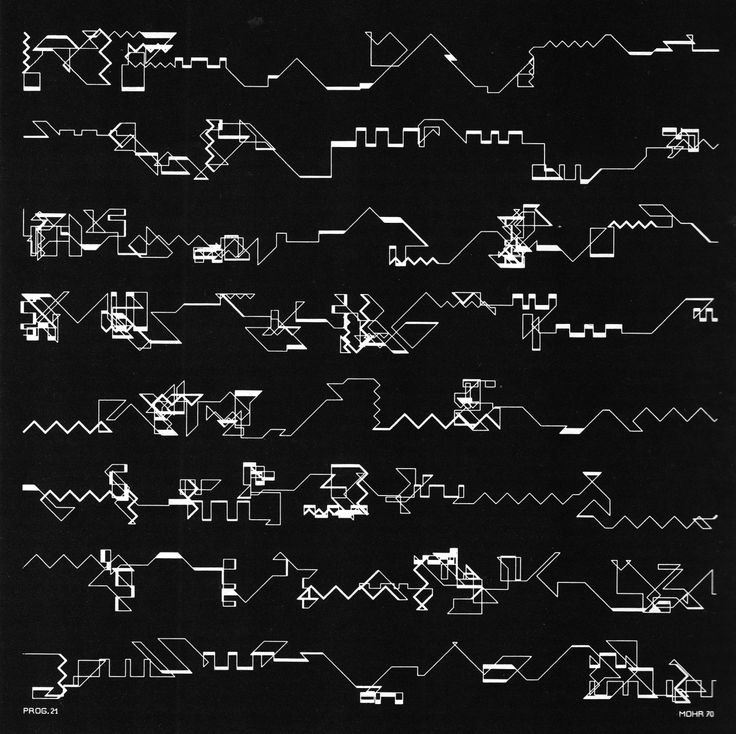 Manfred Mohr pioneering computer-generated digital artwork