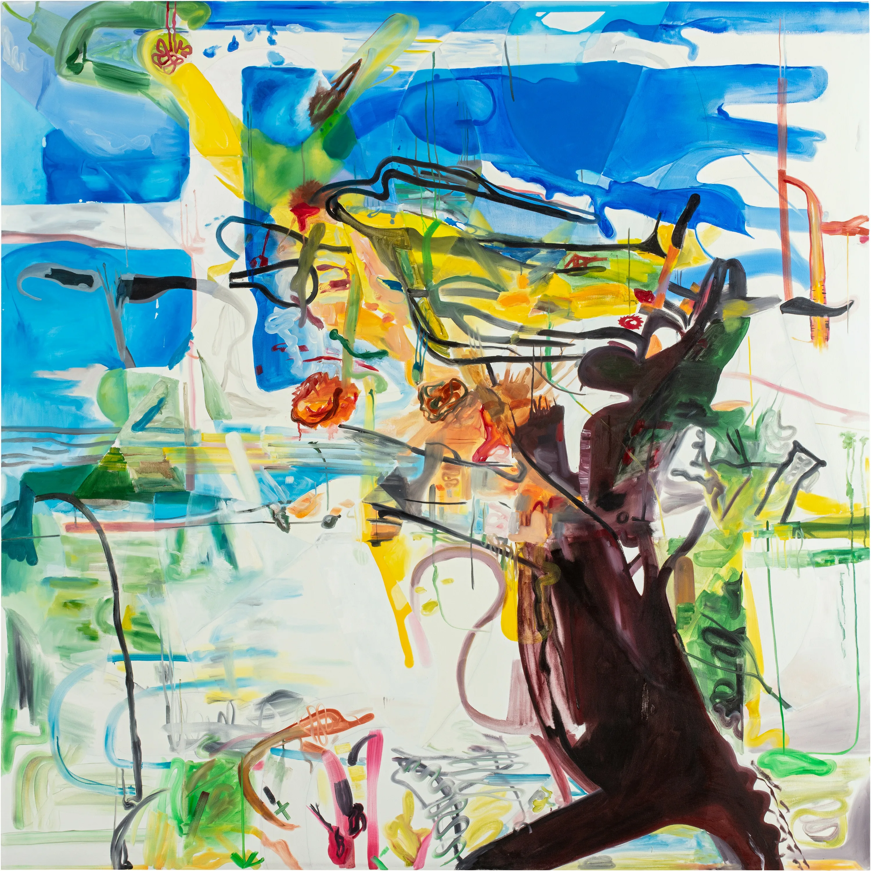 Albert Oehlen painting sold online by Gagosian