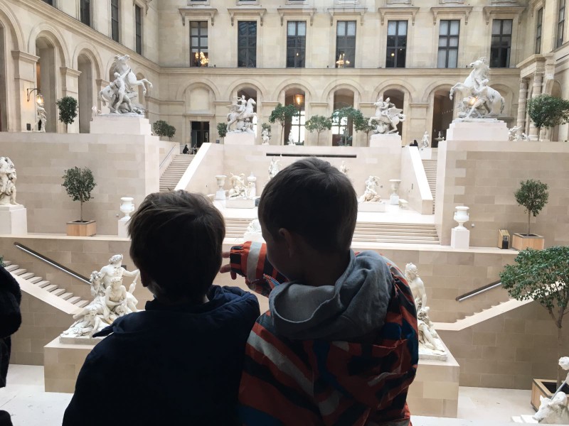 Children exploring art through a museum discovery mission