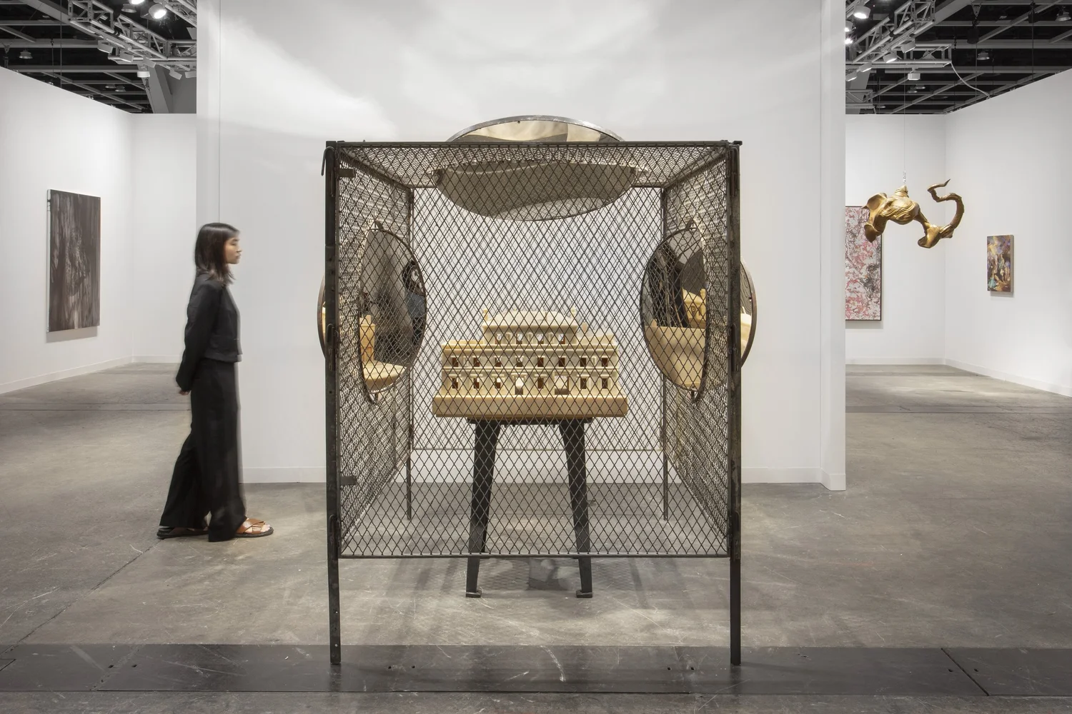 First-time collector visiting Sylvia Kouvali booth at Art Basel Hong Kong