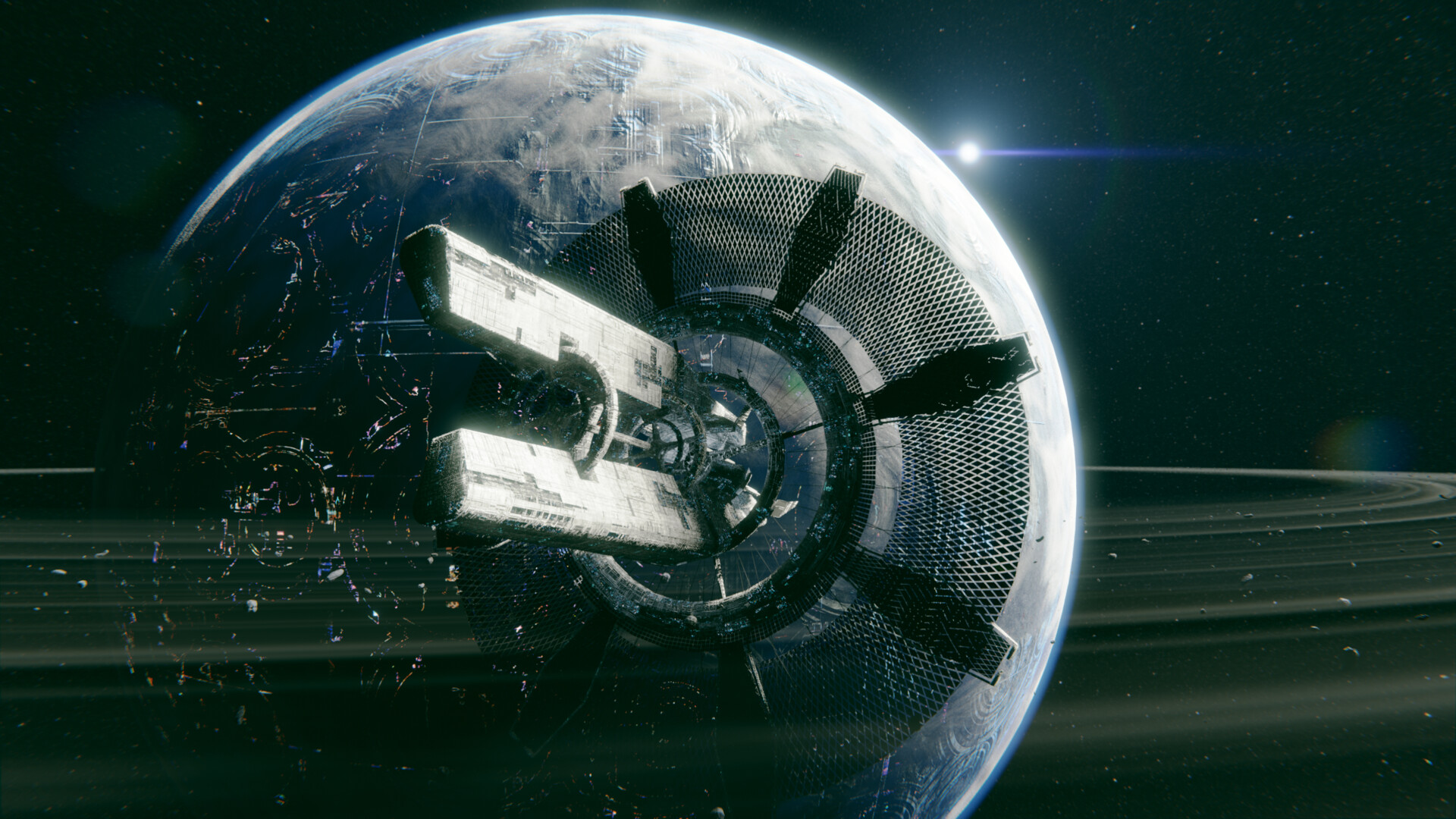 Huang Rui Starbase 2050 digital video artwork