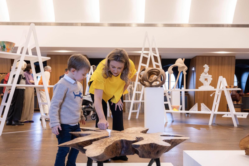 Family preparing to transfer an art collection between generations