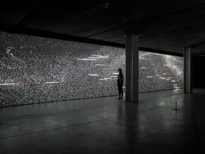 Ryoji Ikeda data and sound art installation Ryoji Ikeda data and sound art installation