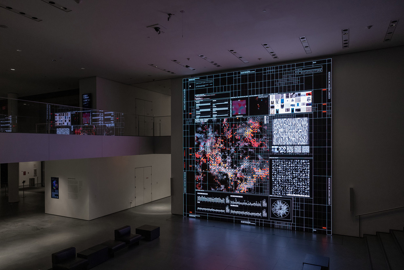 Refik Anadol Unsupervised künstliche Intelligenz Installation im MoMA