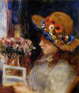 Pierre Auguste Renoir La leçon d’écriture painting