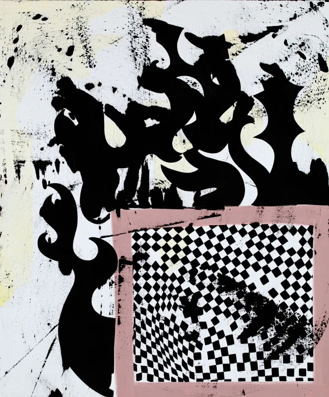 Charline von Heyl painting collected by art patrons